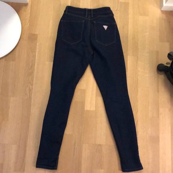 Guess High Waisted Dark Wash Jeans - Picture 1 of 3